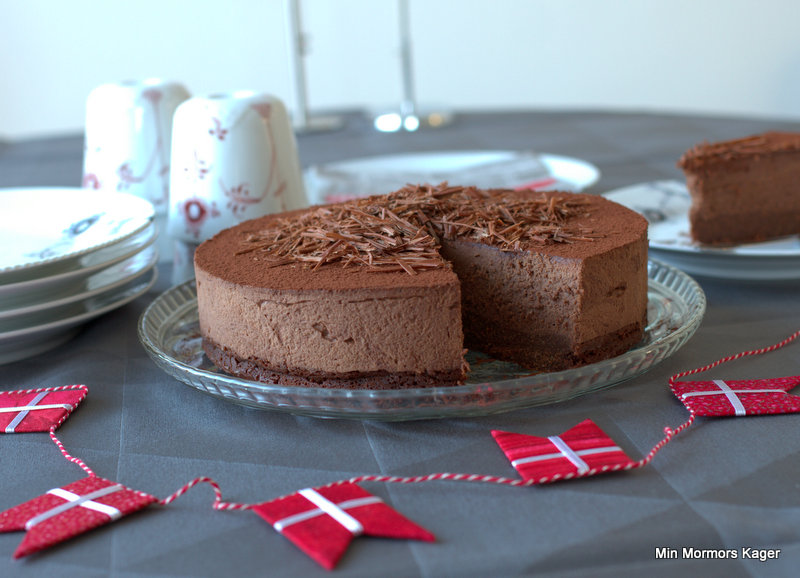 Chokoladekage med chokolademousse