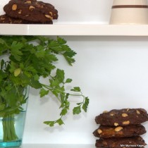 Chokoladecookies med karamel